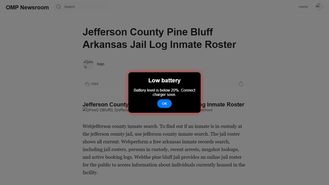 Jefferson County Pine Bluff Arkansas Jail Log Inmate Roster