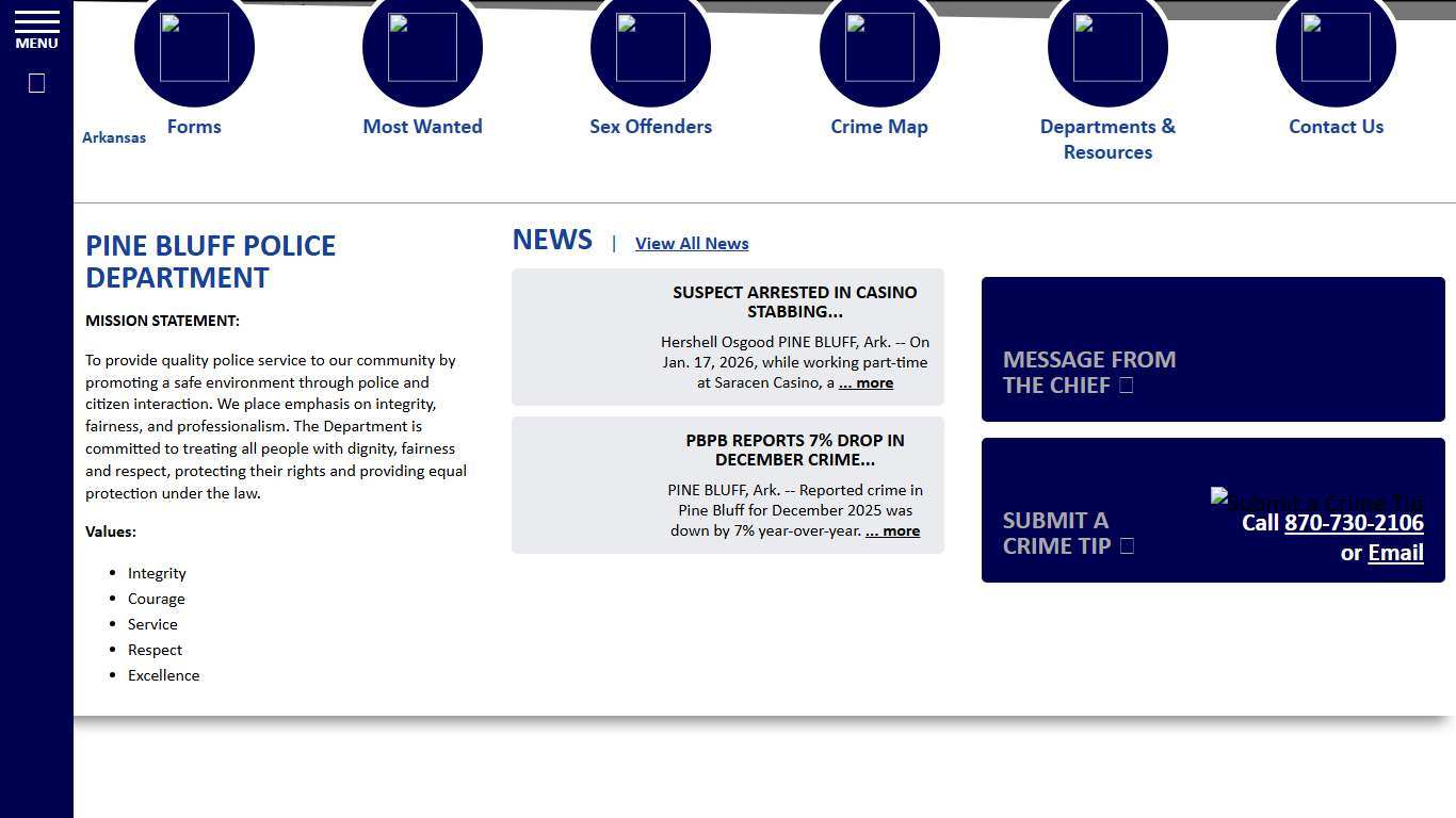 Pine Bluff Arkansas Police Department